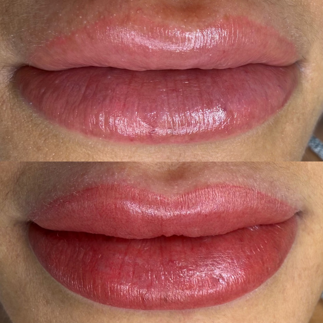 Antes e depois micropigmentação labial — Instituto Amabilia