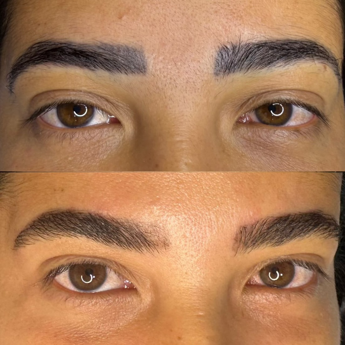 Antes e depois micropigmentação de sobrancelha — Instituto Amabilia