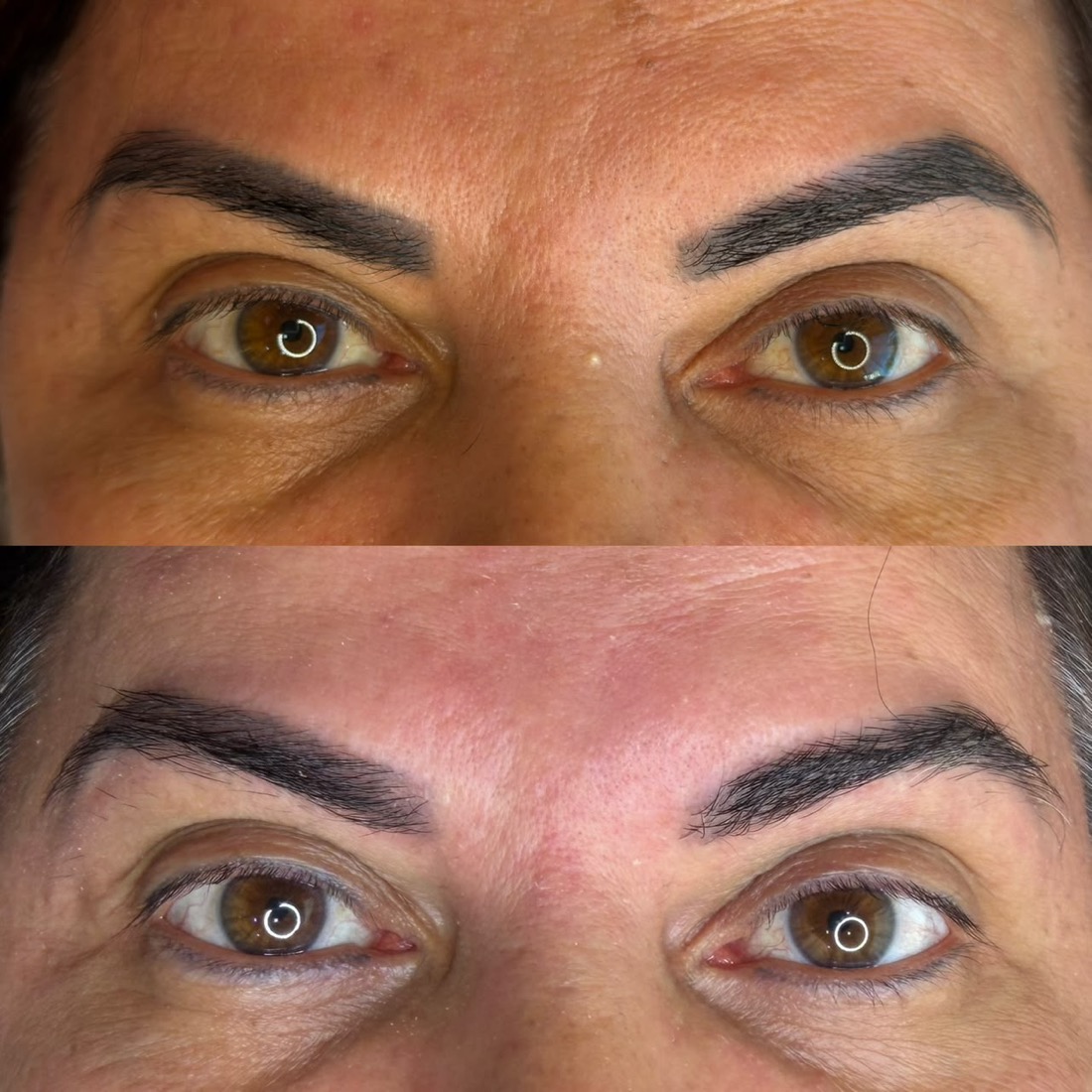 Antes e depois micropigmentação de sobrancelha — Instituto Amabilia